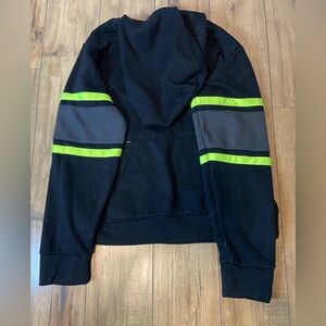Champion Black Hoodie with Neon Green Trim